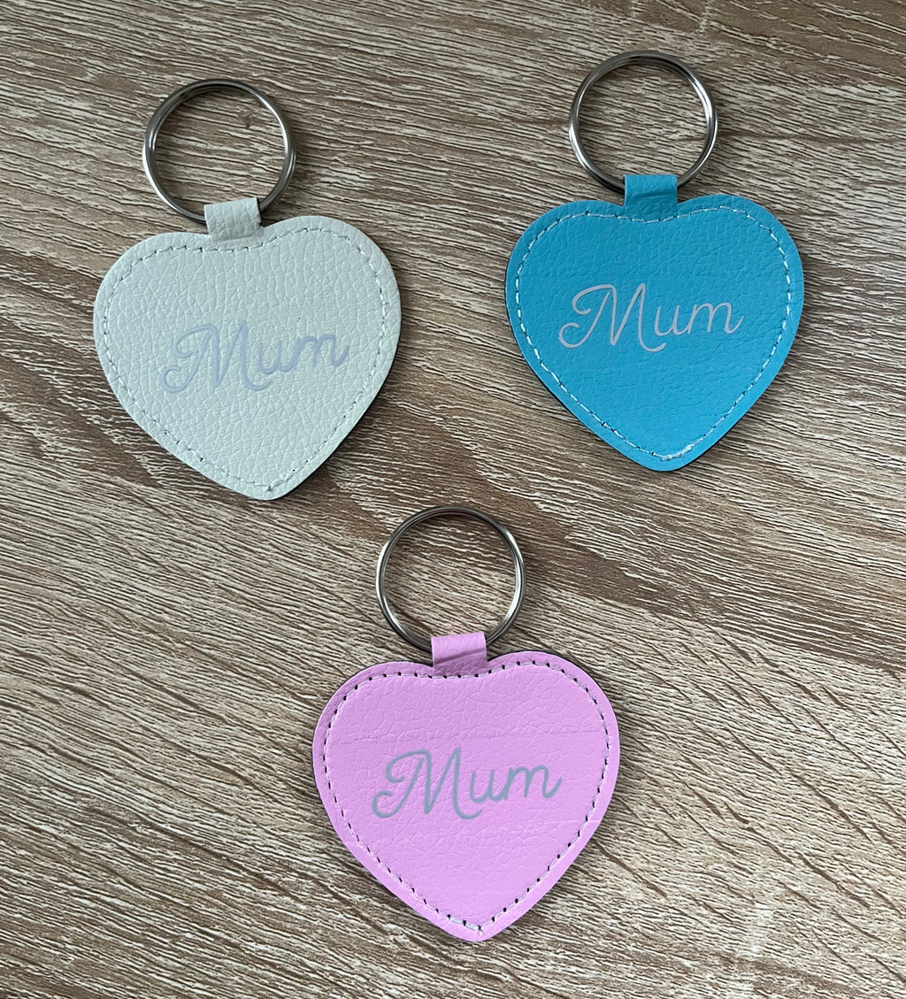 Heart Keyring - 'Mum'