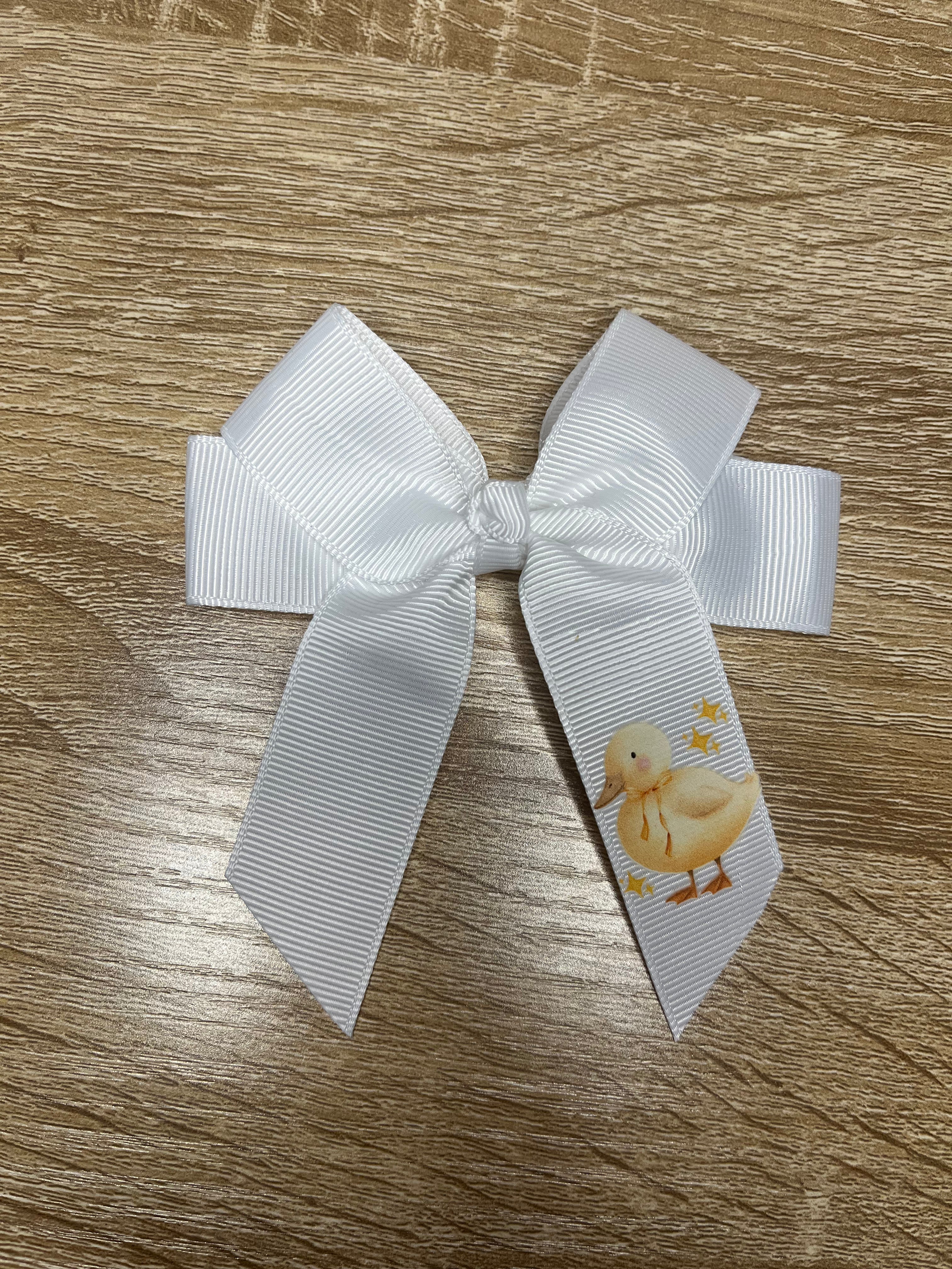 White Duckling Hair Bow